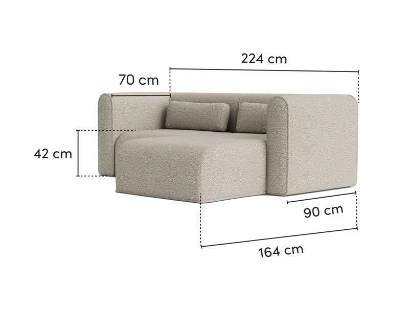 Loom Two Seater Chaise Lounge
