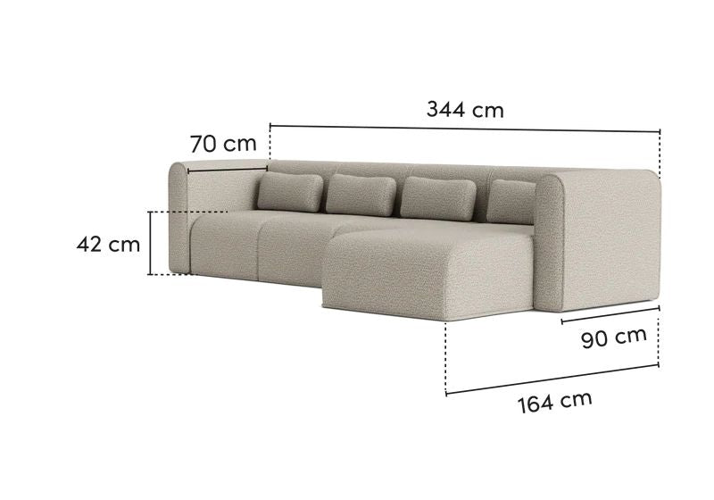 Loom Four Seater Chaise Lounge