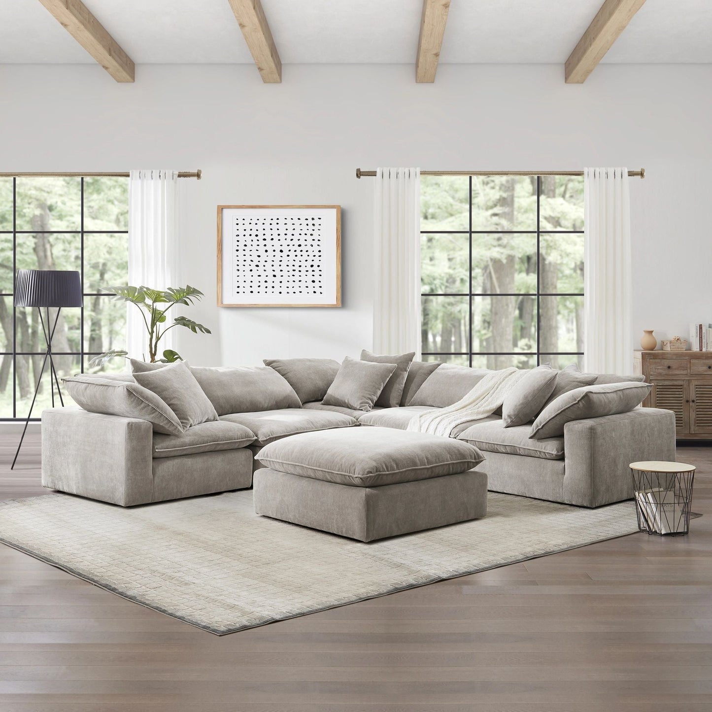 Fold Five Seater with Ottoman