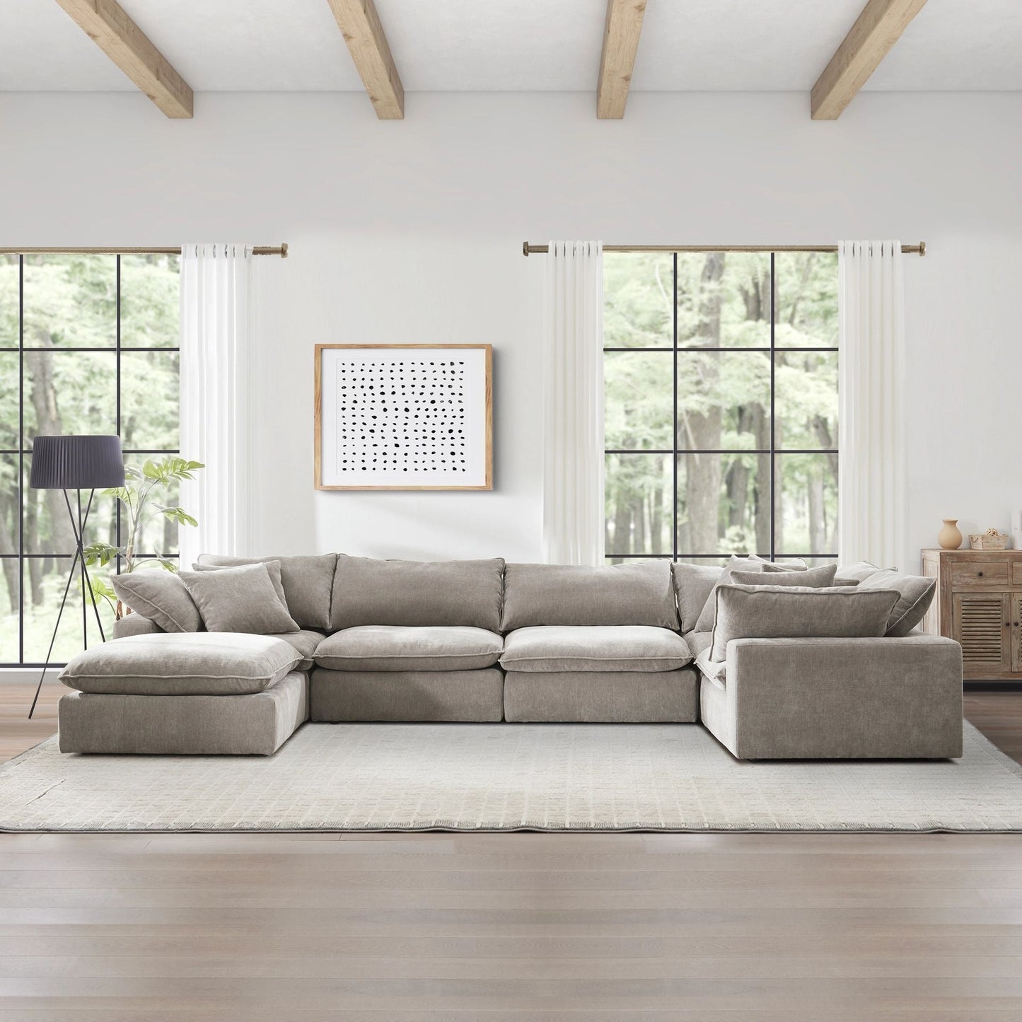 Fold Five Seater with Ottoman