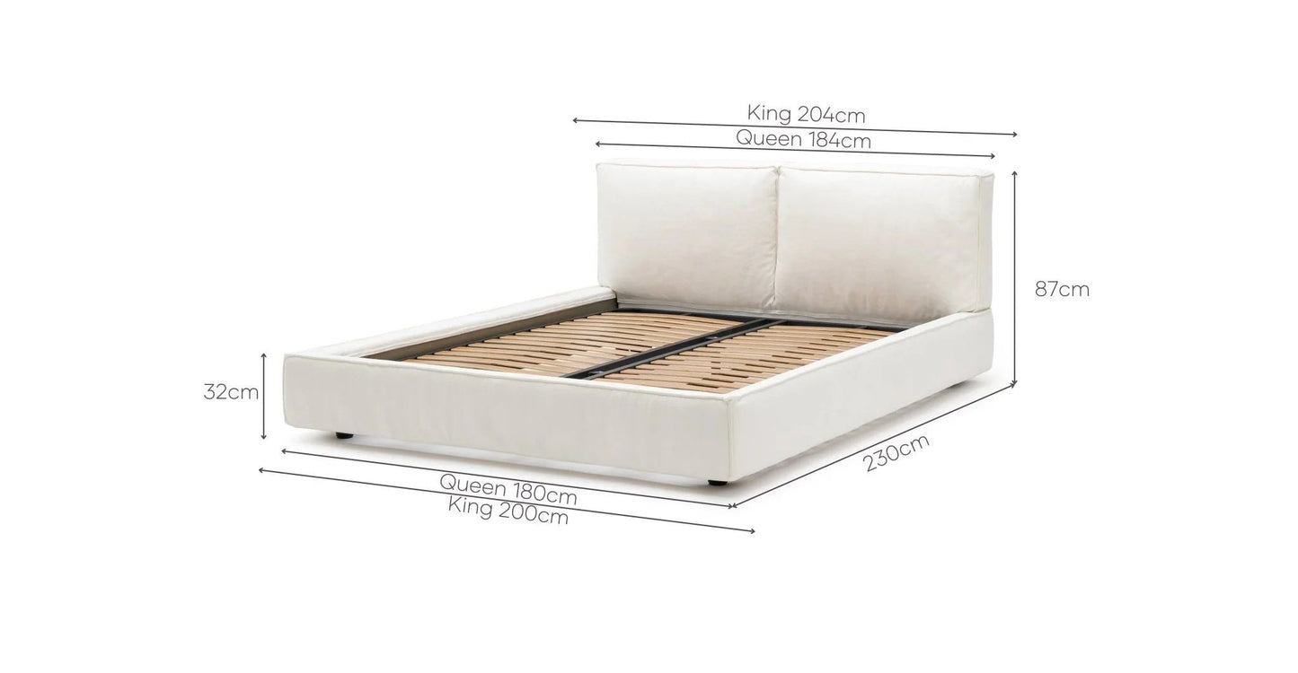 Fold King Bed (White)