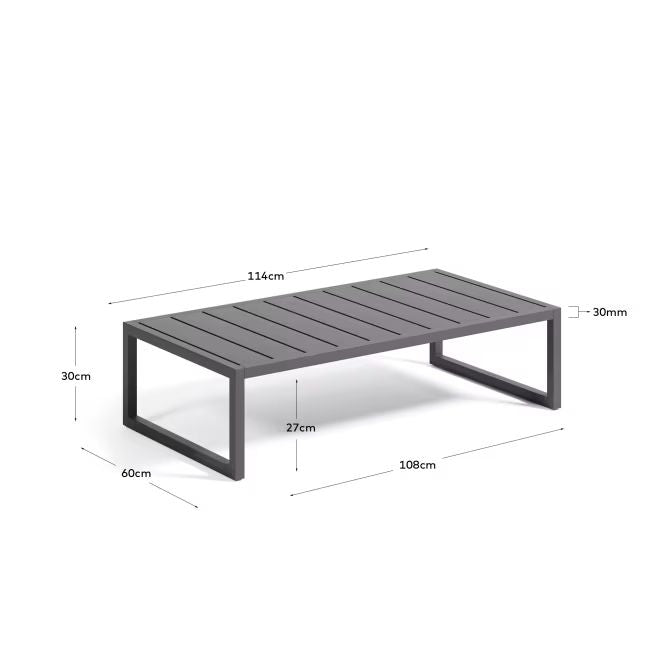 Fold Outdoor Rectangular Table (Black)