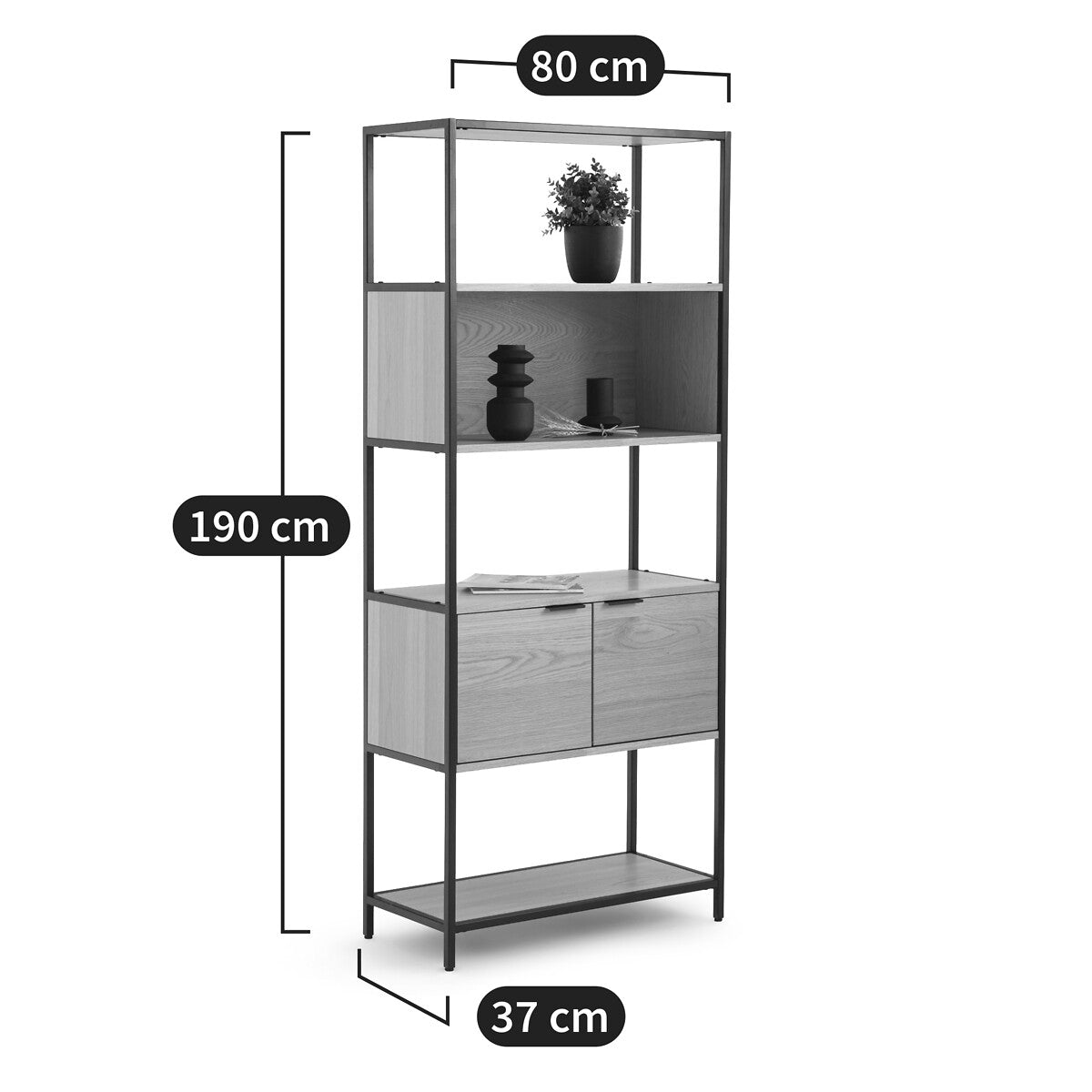 Fold Side Board 2 Cabinets Small