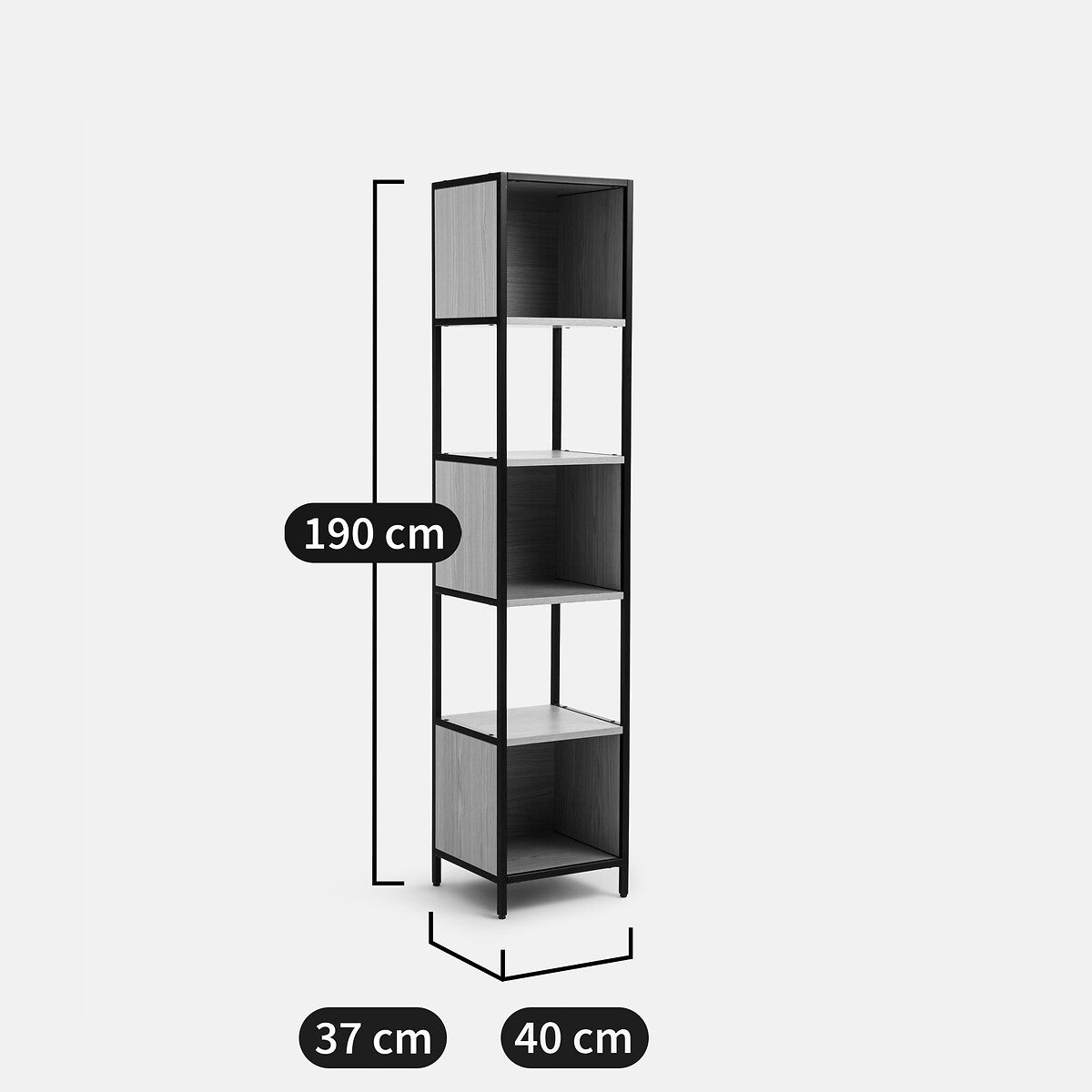 Fold Side Board 3 Open Cabinets Small