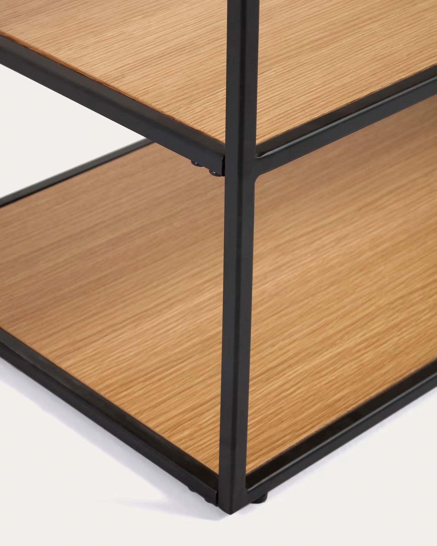 Fold TV stand with a walnut veneer and painted metal structure, 160 x 40 cm FCT6-BN