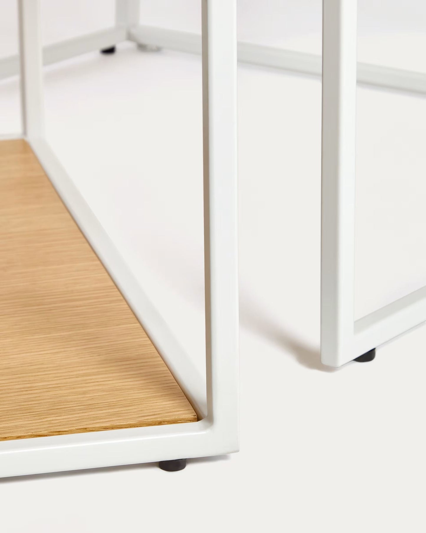 Fold set of 2 nesting coffee tables with walnut veneer and painted metal structure FCT3-WN