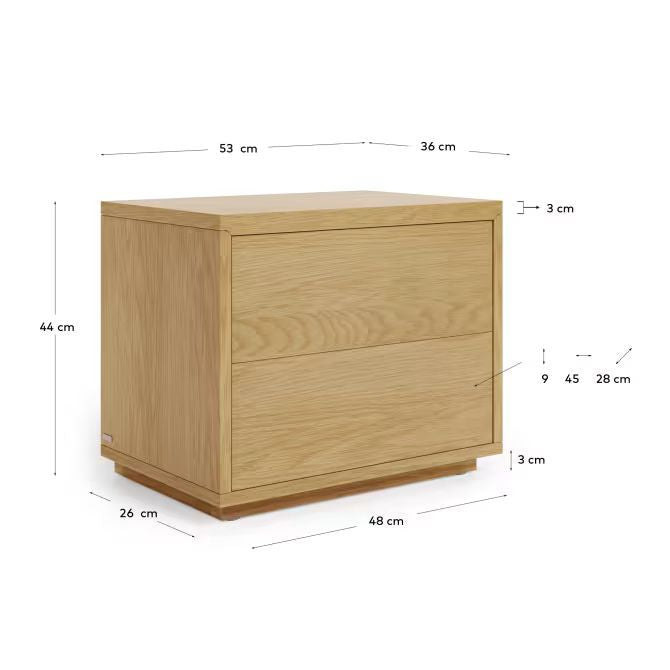 Loom Bedside Table (White)