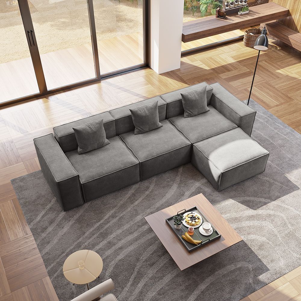 Metro Three Seater with Ottoman