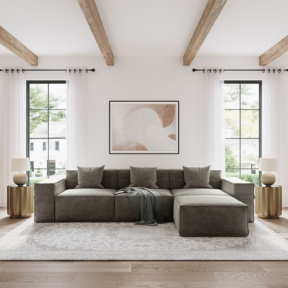 Metro Three Seater with Ottoman