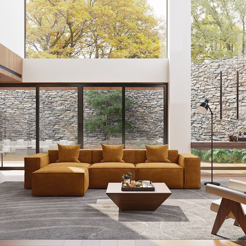 Metro Three Seater with Ottoman