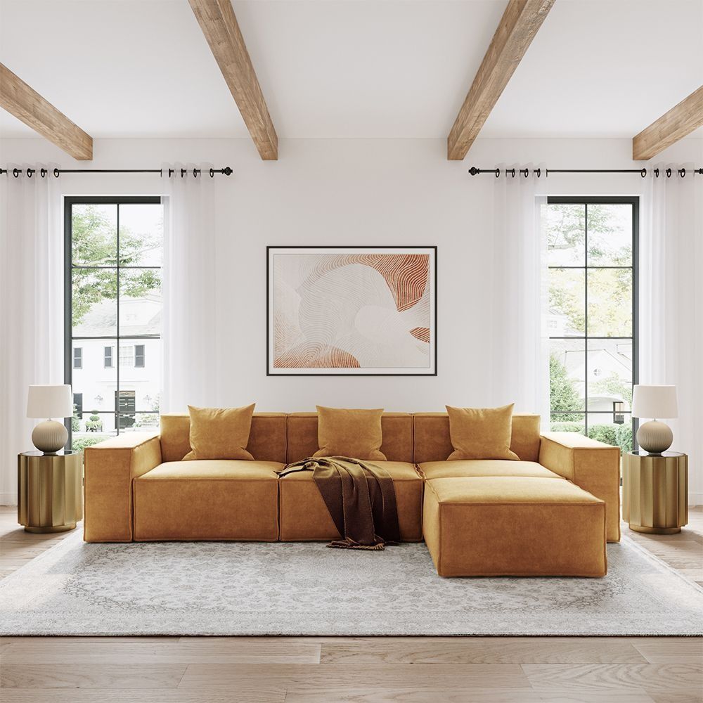 Metro Three Seater with Ottoman