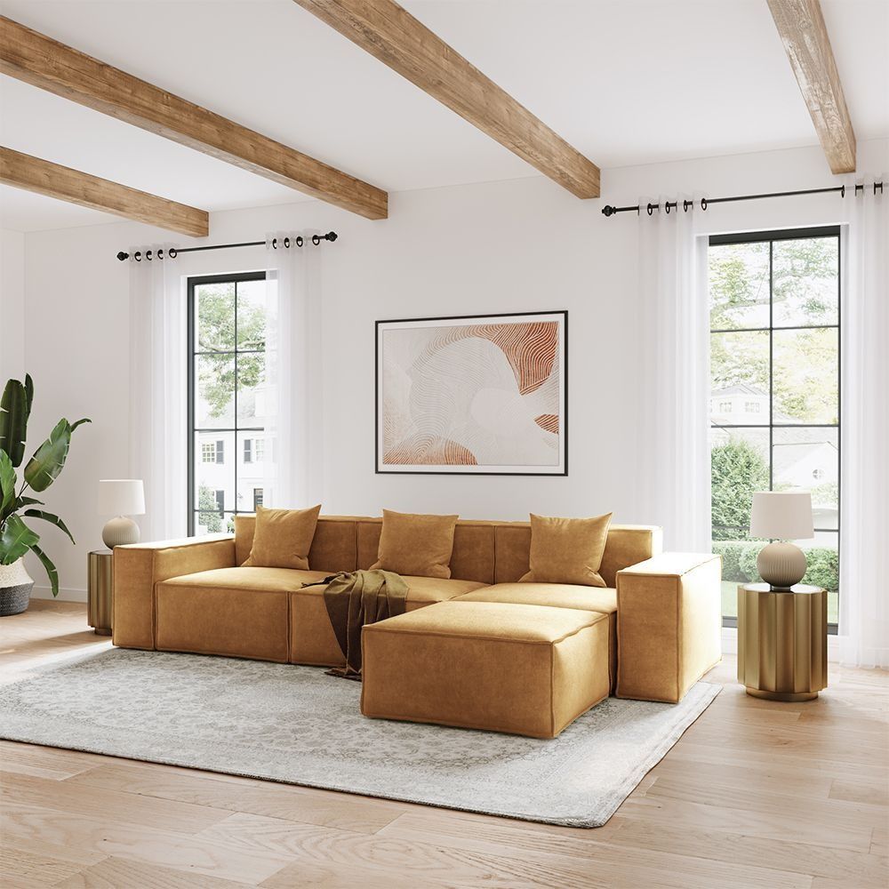 Metro Three Seater with Ottoman
