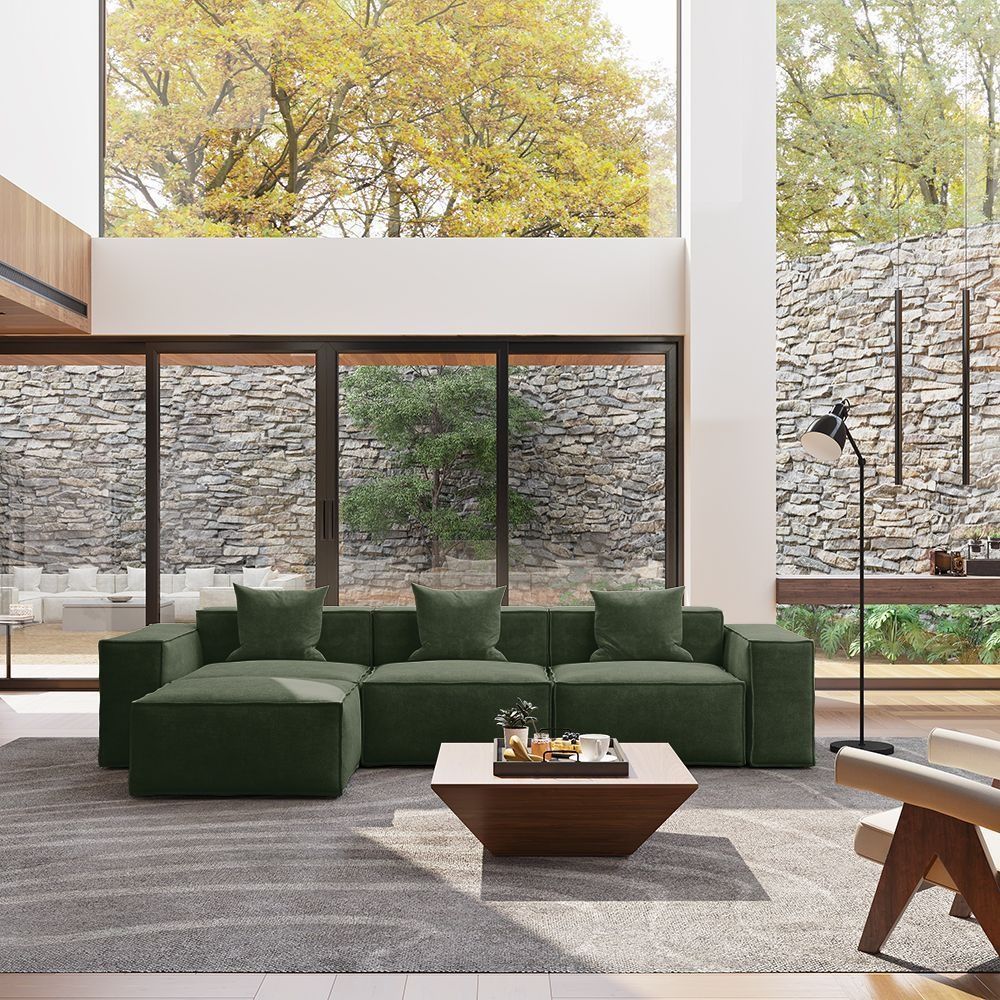 Metro Three Seater with Ottoman