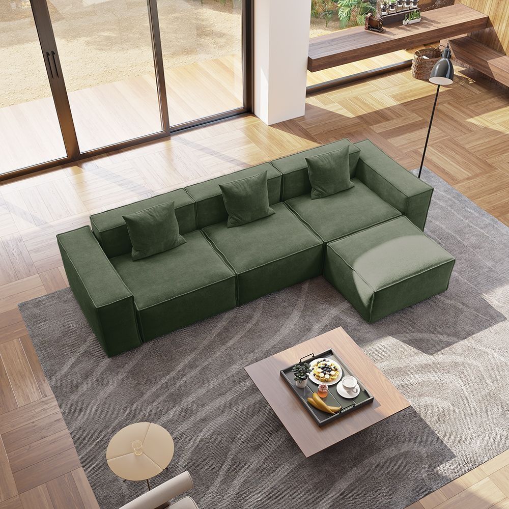 Metro Three Seater with Ottoman