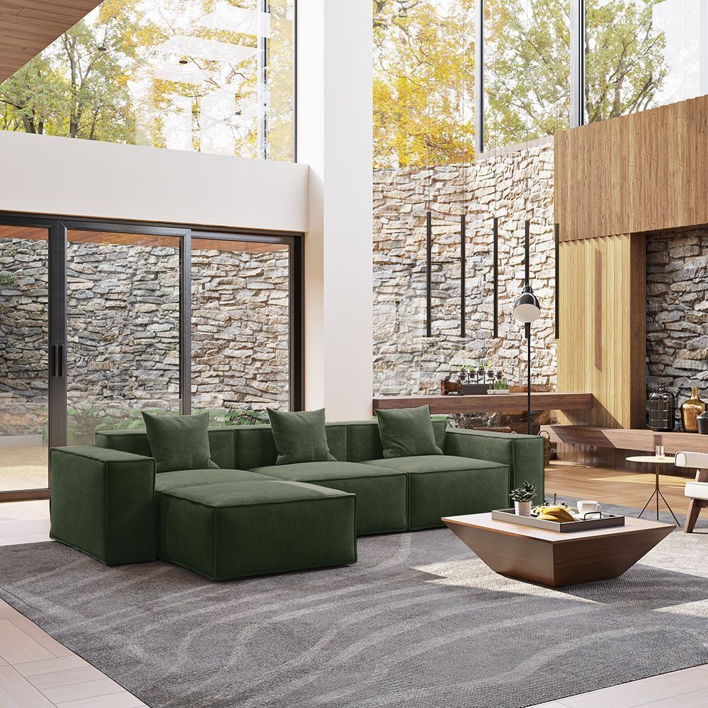 Metro Three Seater with Ottoman