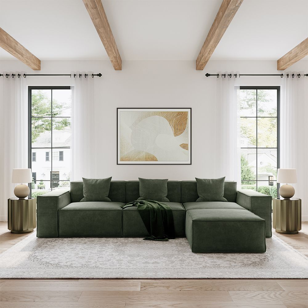 Metro Three Seater with Ottoman