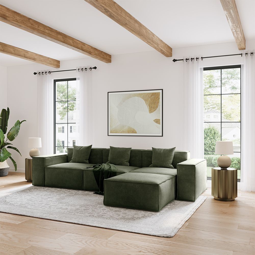Metro Three Seater with Ottoman