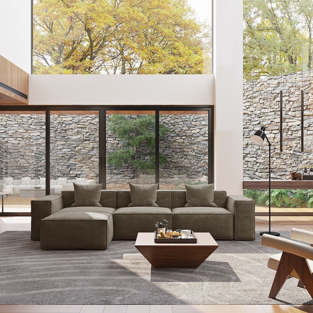 Metro Three Seater with Ottoman
