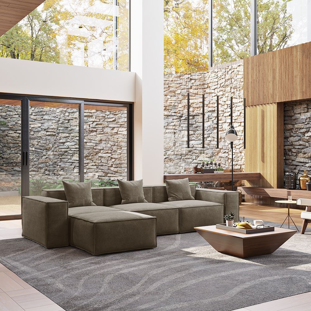 Metro Three Seater with Ottoman