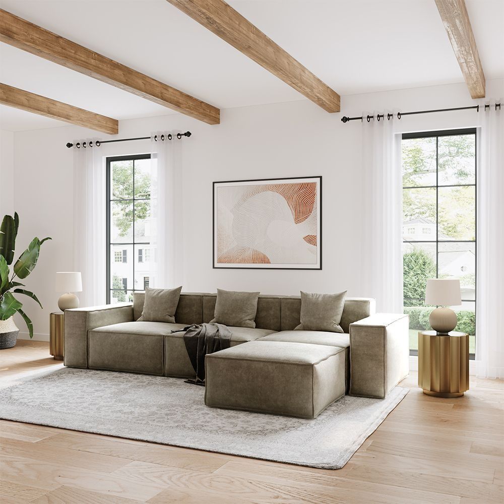 Metro Three Seater with Ottoman