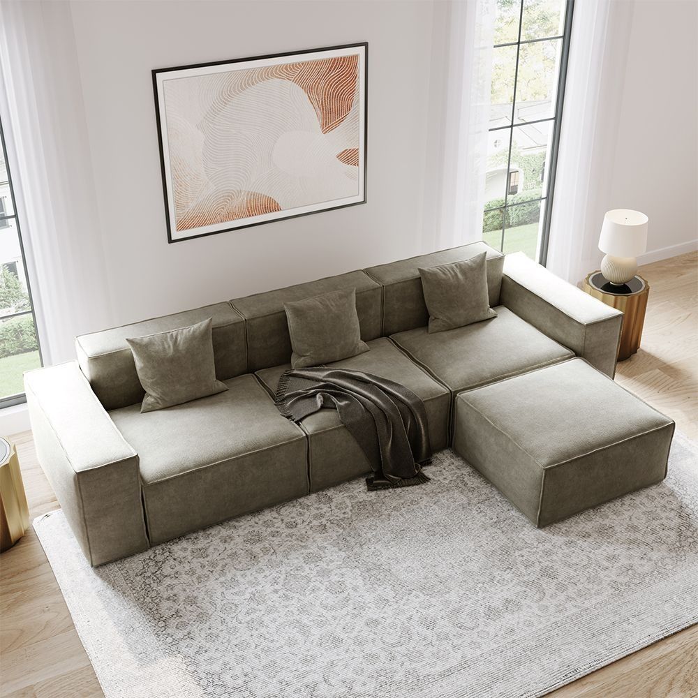 Metro Three Seater with Ottoman