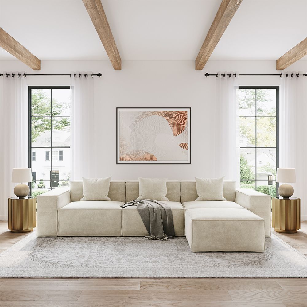 Metro Three Seater with Ottoman