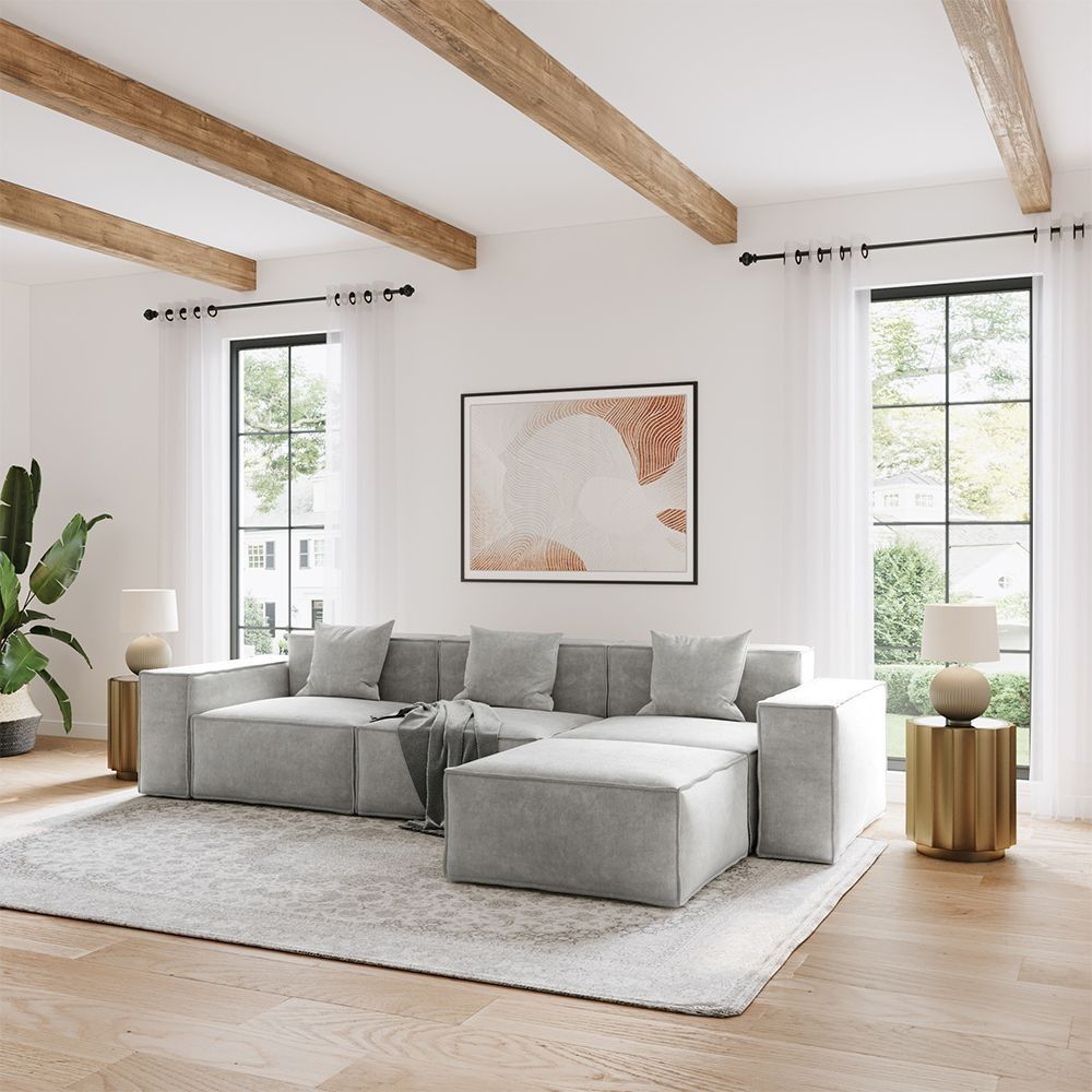 Metro Three Seater with Ottoman