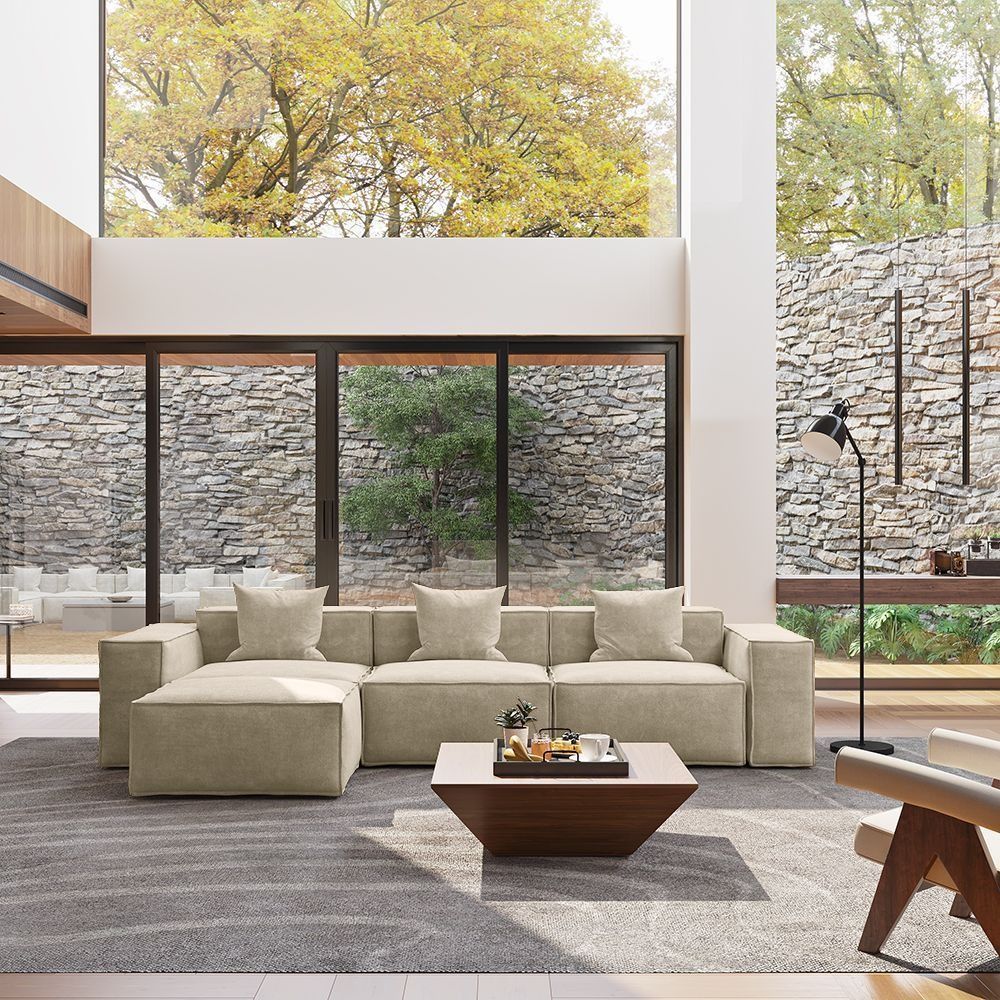 Metro Three Seater with Ottoman