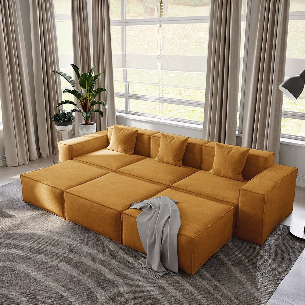 Metro Three Seater with Three Ottomans
