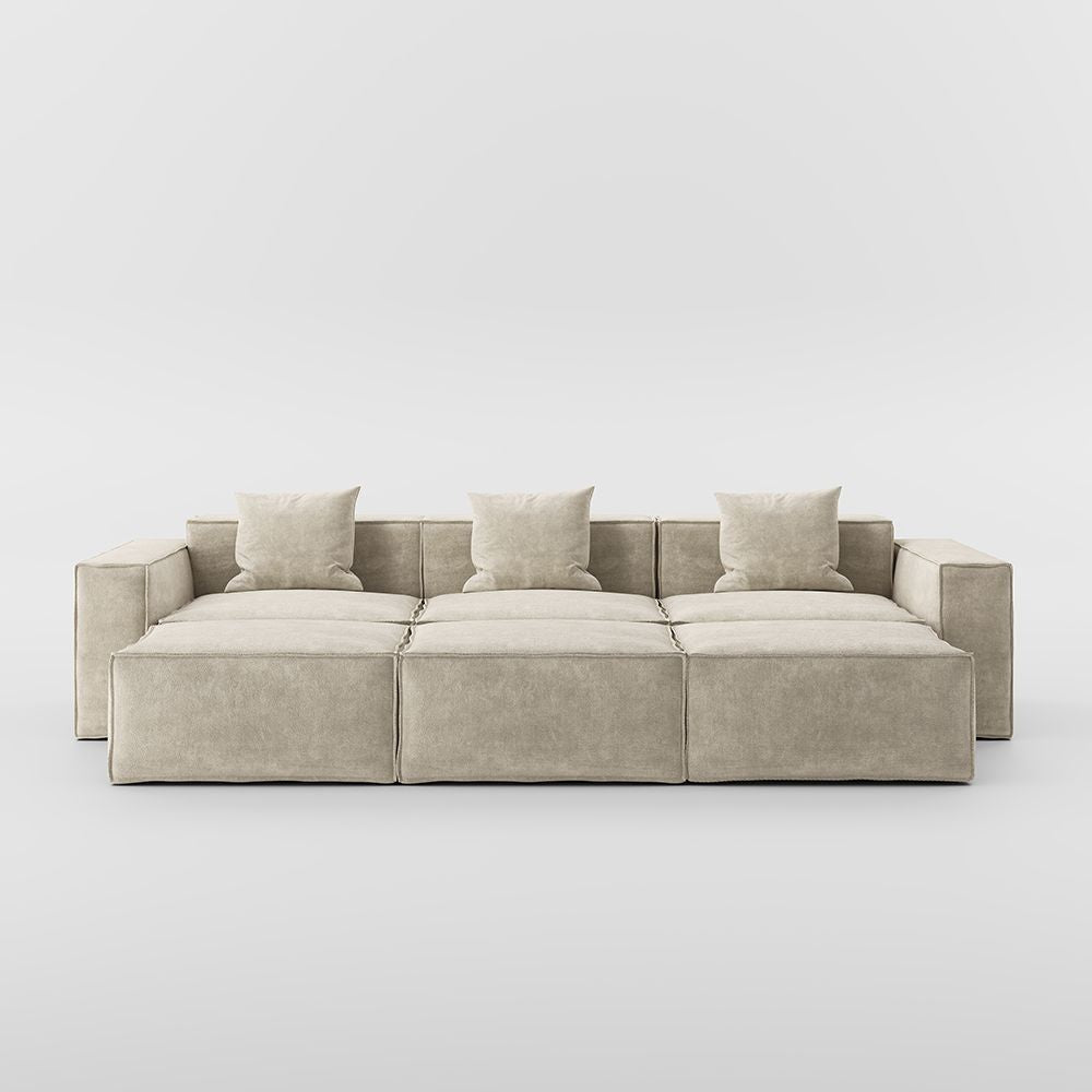 Metro Three Seater with Three Ottomans