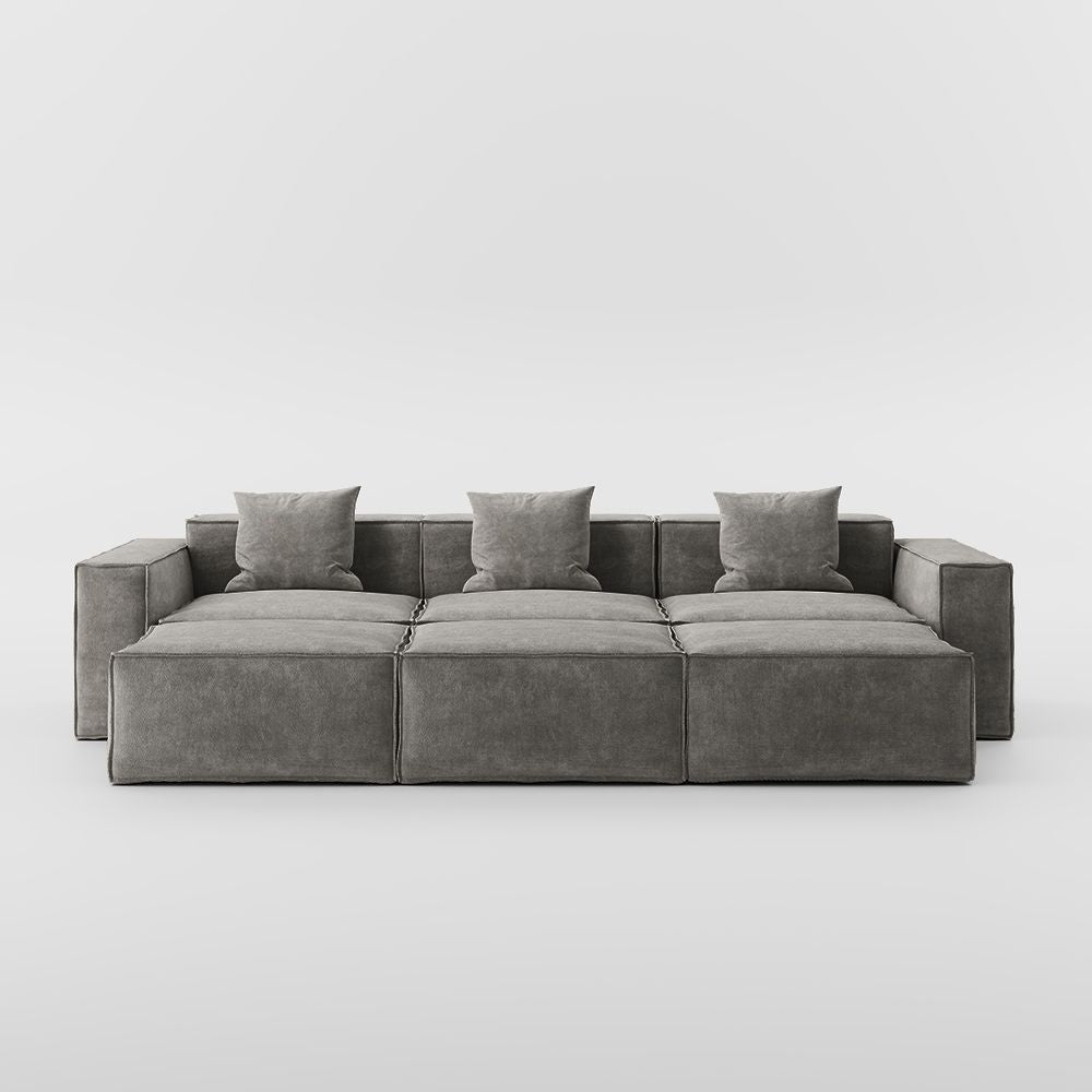 Metro Three Seater with Three Ottomans