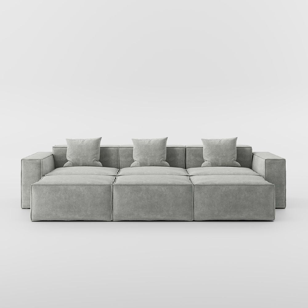 Metro Three Seater with Three Ottomans