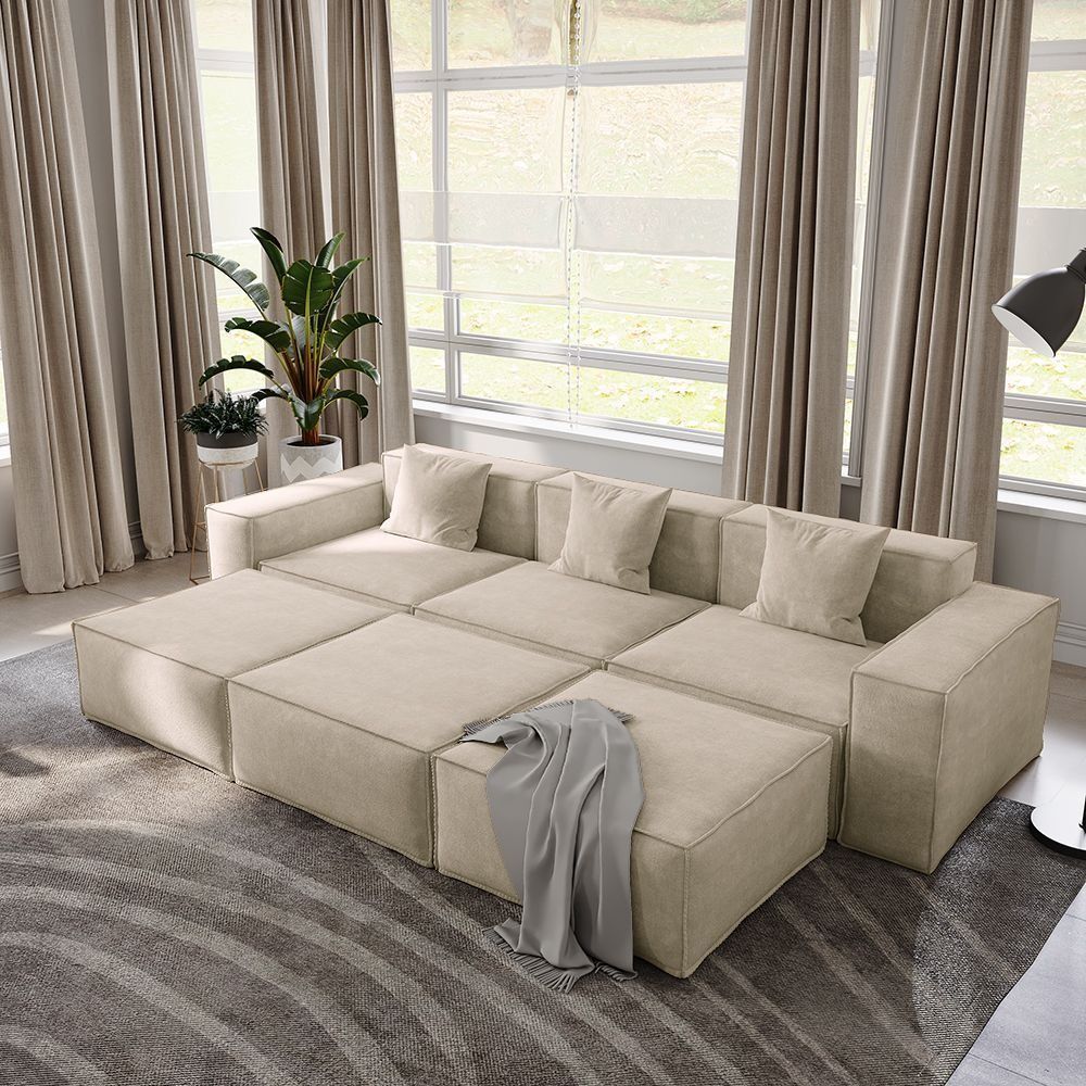 Metro Three Seater with Three Ottomans
