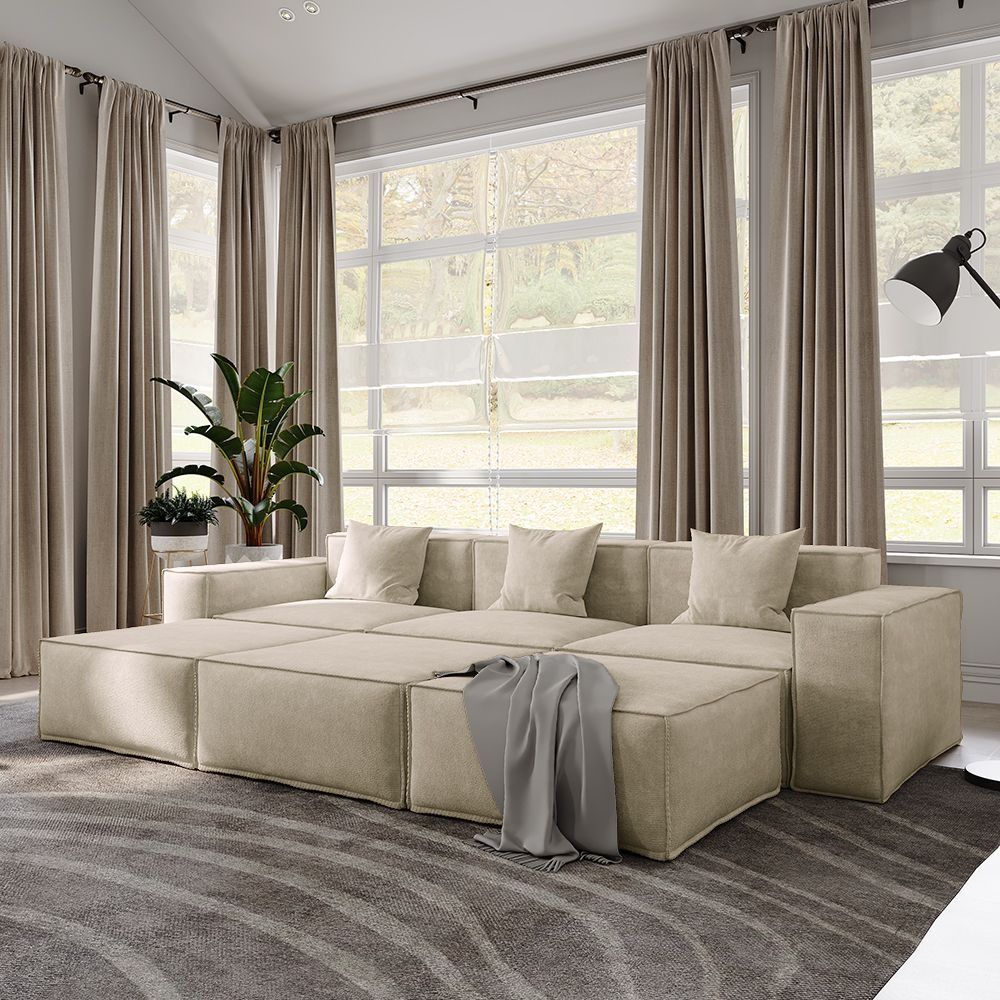 Metro Three Seater with Three Ottomans