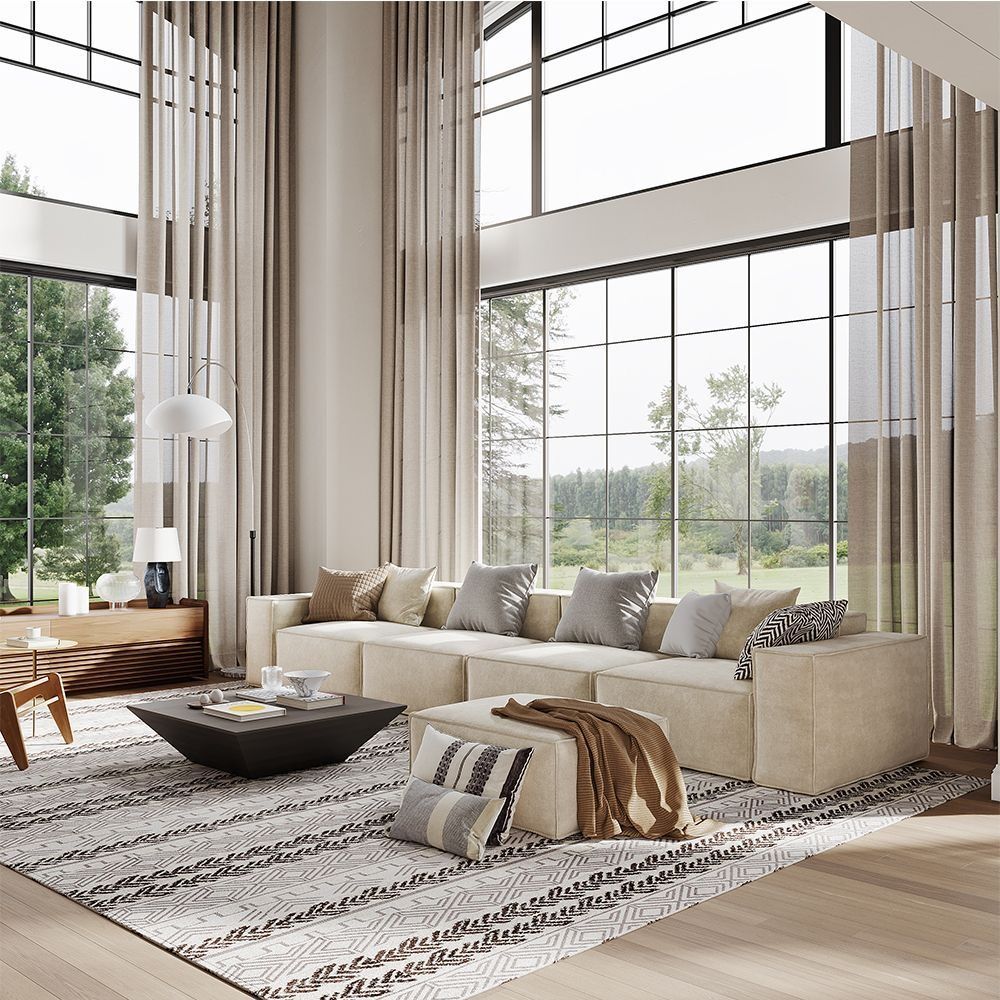 Metro Four Seater with Ottoman