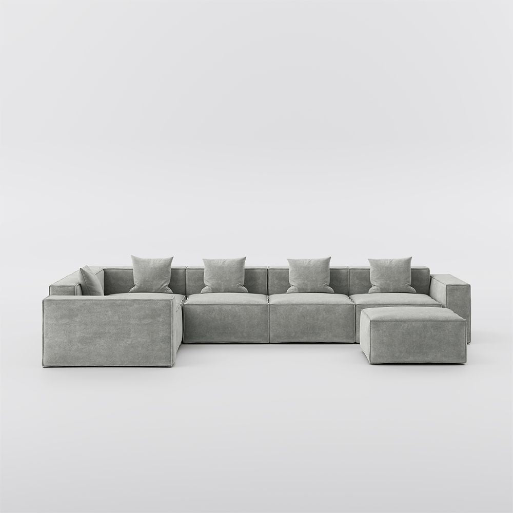 Metro Five Seater L Shape with Ottoman