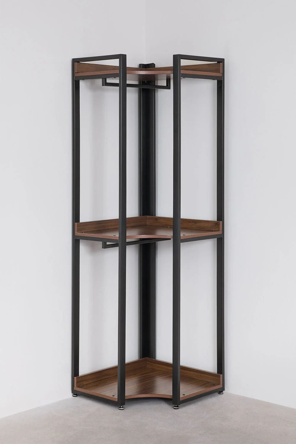 Urban Open Corner Modular Wardrobe 5-Piece in Steel and Wood-USR15