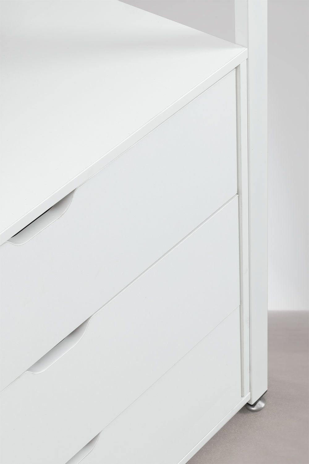 Urban Open Modular Wardrobe 2-Piece with Drawers and Shelving in Steel and Wood-USR10