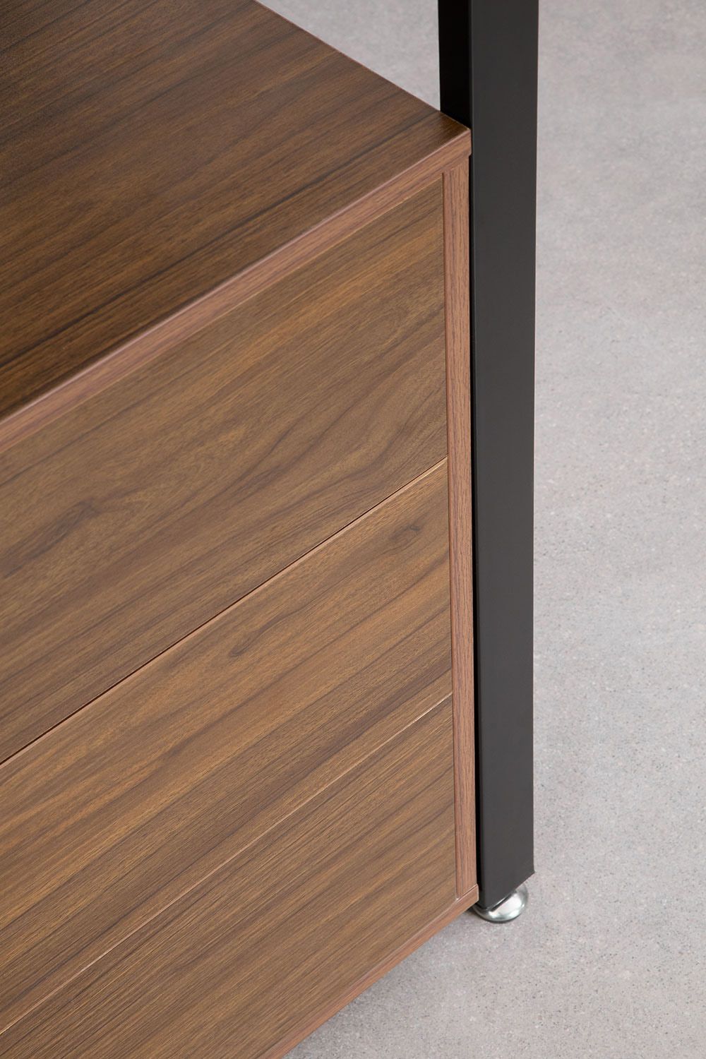 Urban Open Modular Wardrobe 2-Piece with Drawers and Shelving in Steel and Wood-USR10