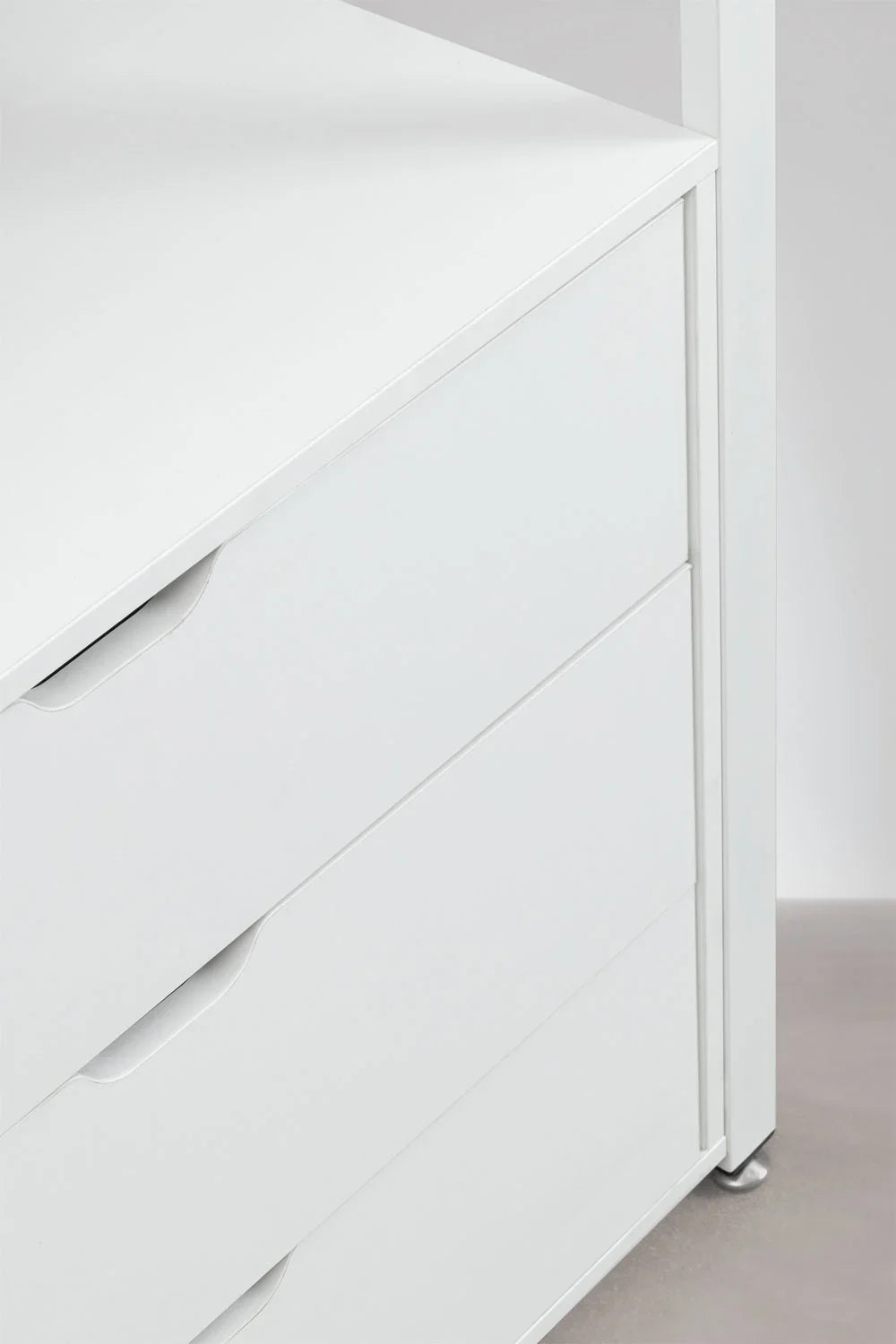 Urban Open Modular Wardrobe with 3 Pieces and Drawers in Steel and Wood-USR12