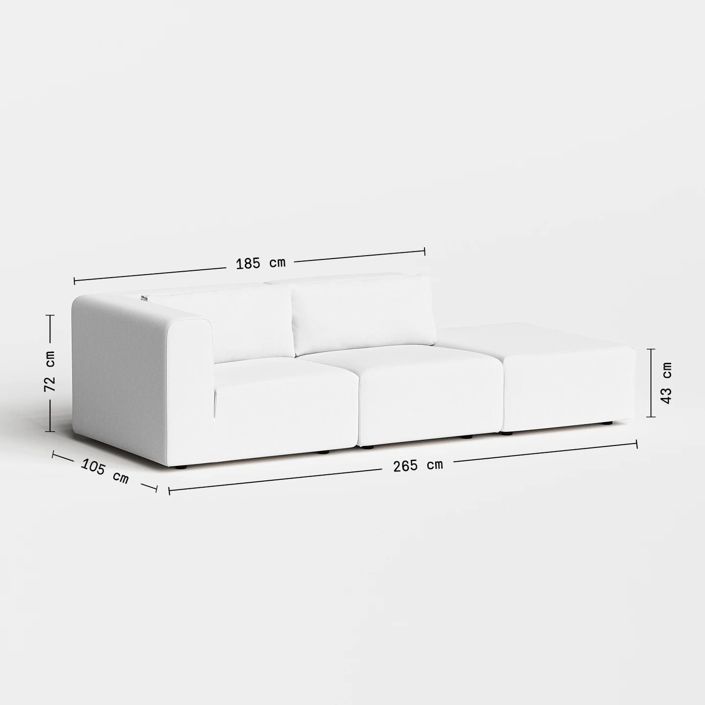 Urban Two Seater with Ottoman