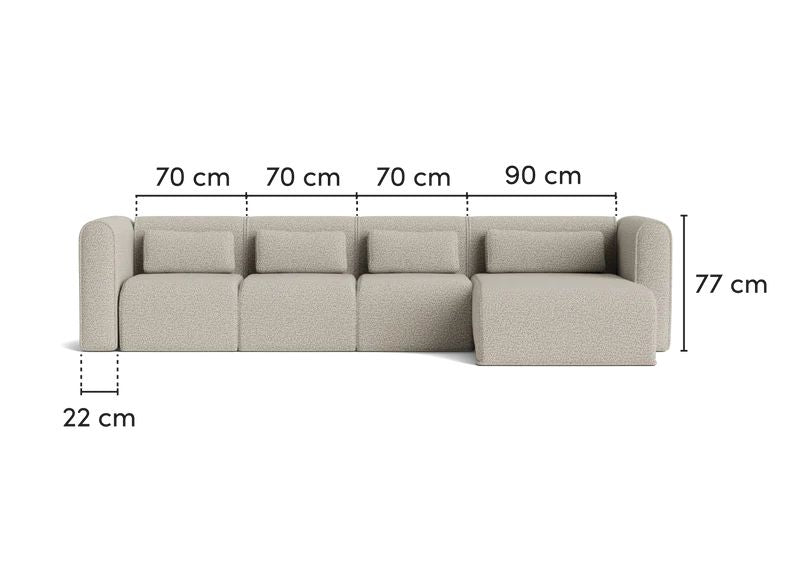 Loom Four Seater Chaise Lounge