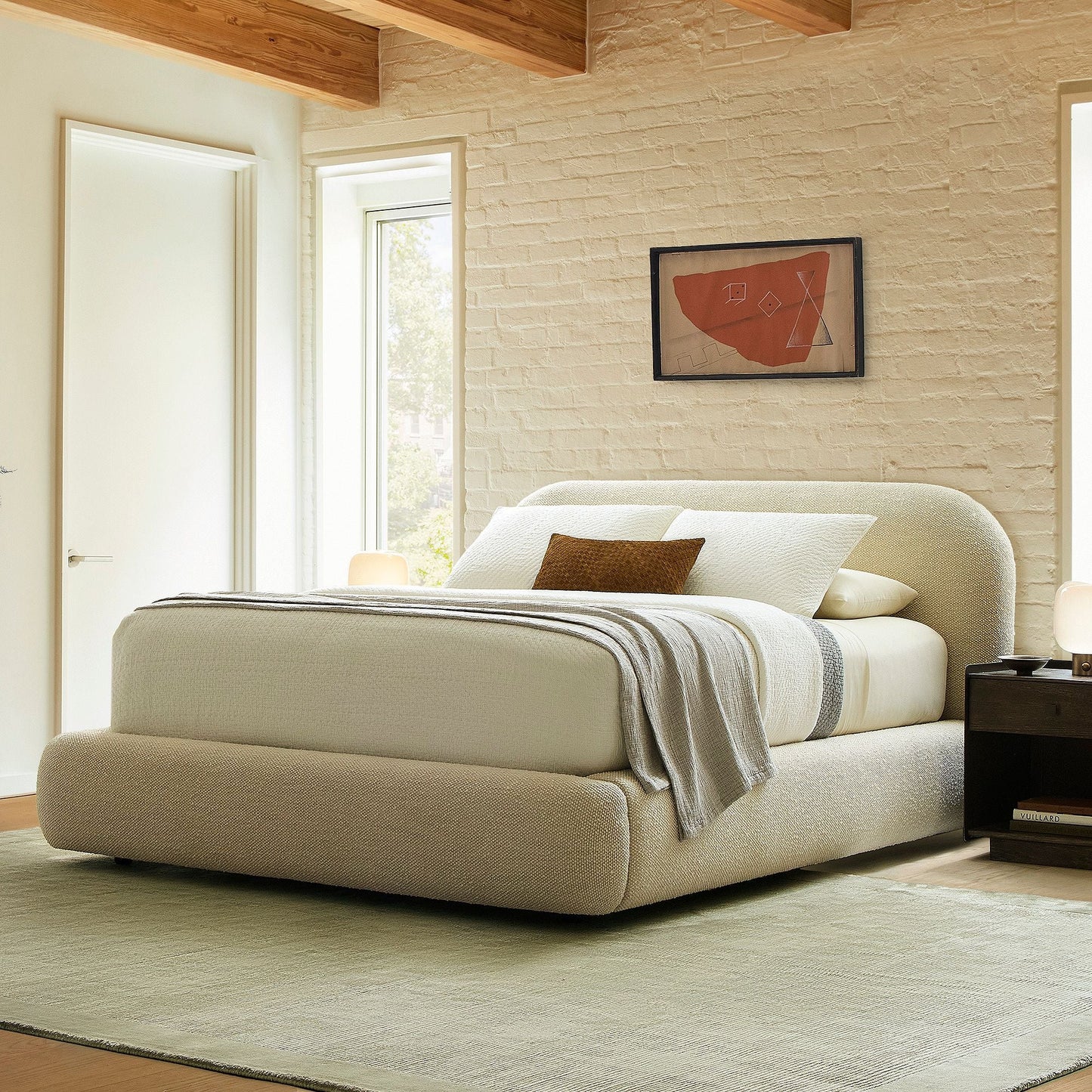 Drift King Bed (Beige)
