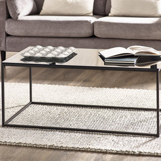 Drift Rectangular Smoked Glass Coffee Table-DCT2