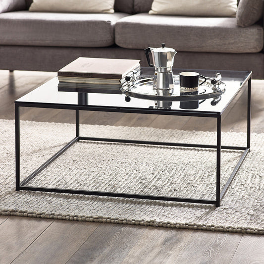 Drift Square Smoked Glass Coffee Table-DCT3