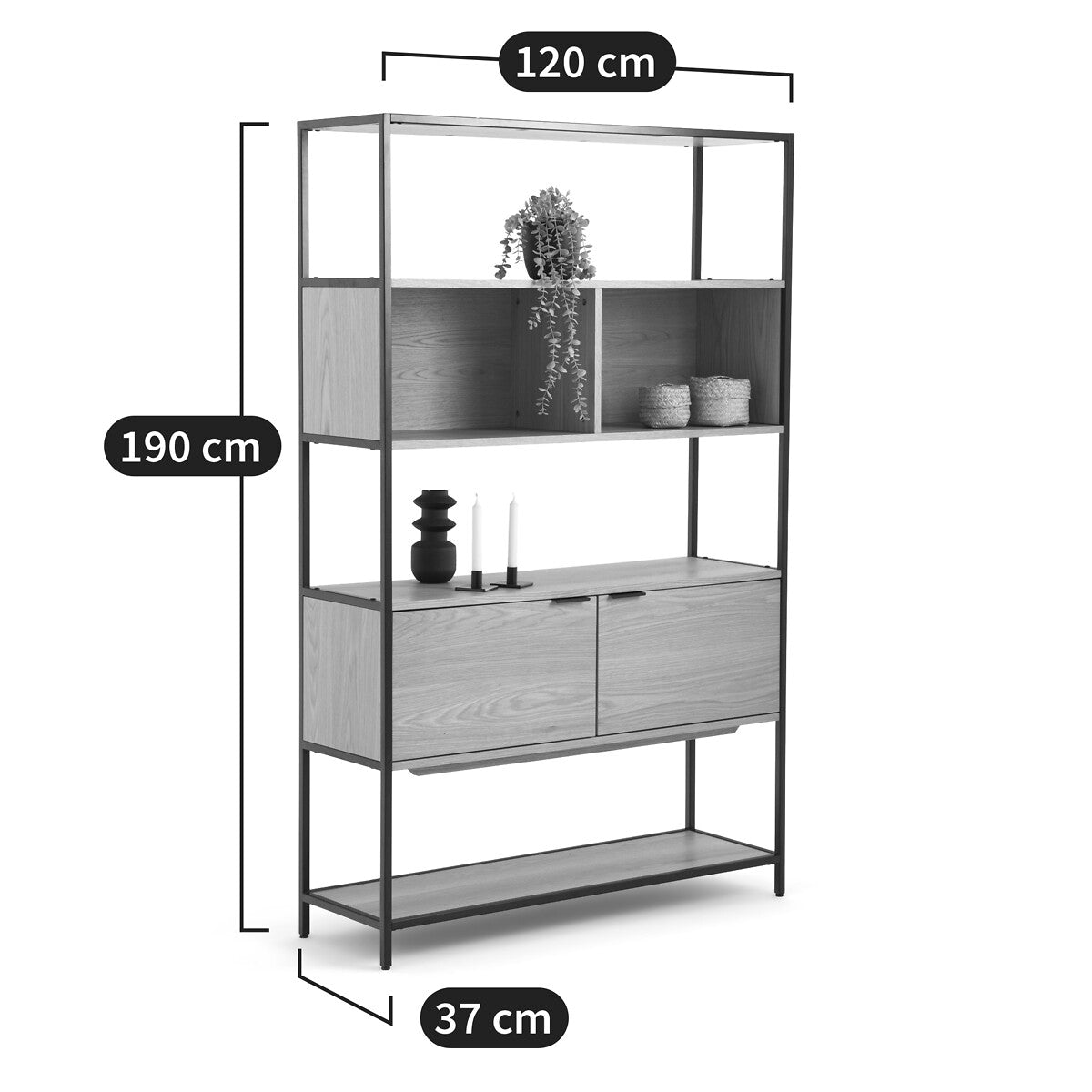 Fold Side Board 2 Cabinets large