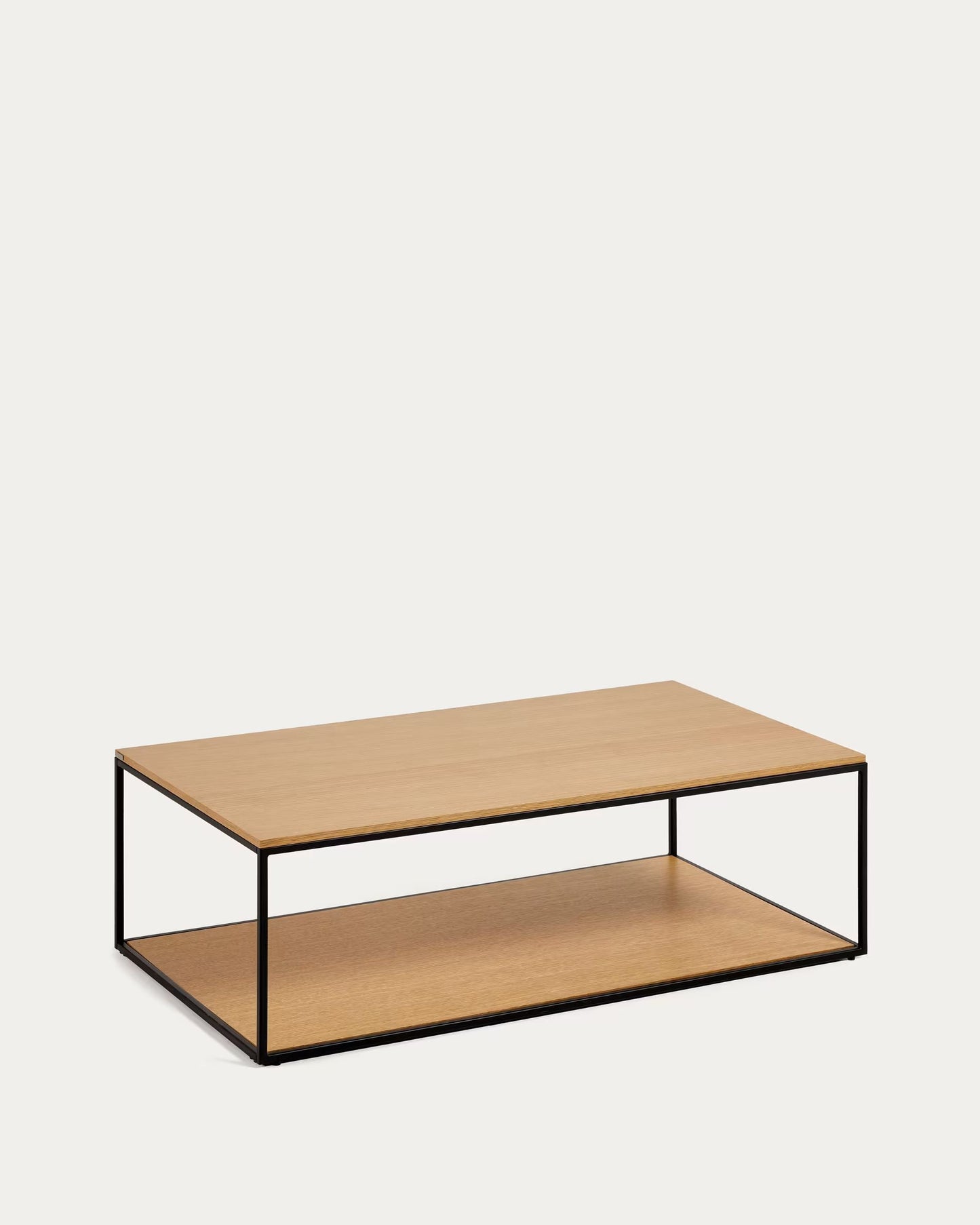 Fold coffee table with oak walnut veneer and paintedmetal structure, 110 x 60 cm FCT1-BN