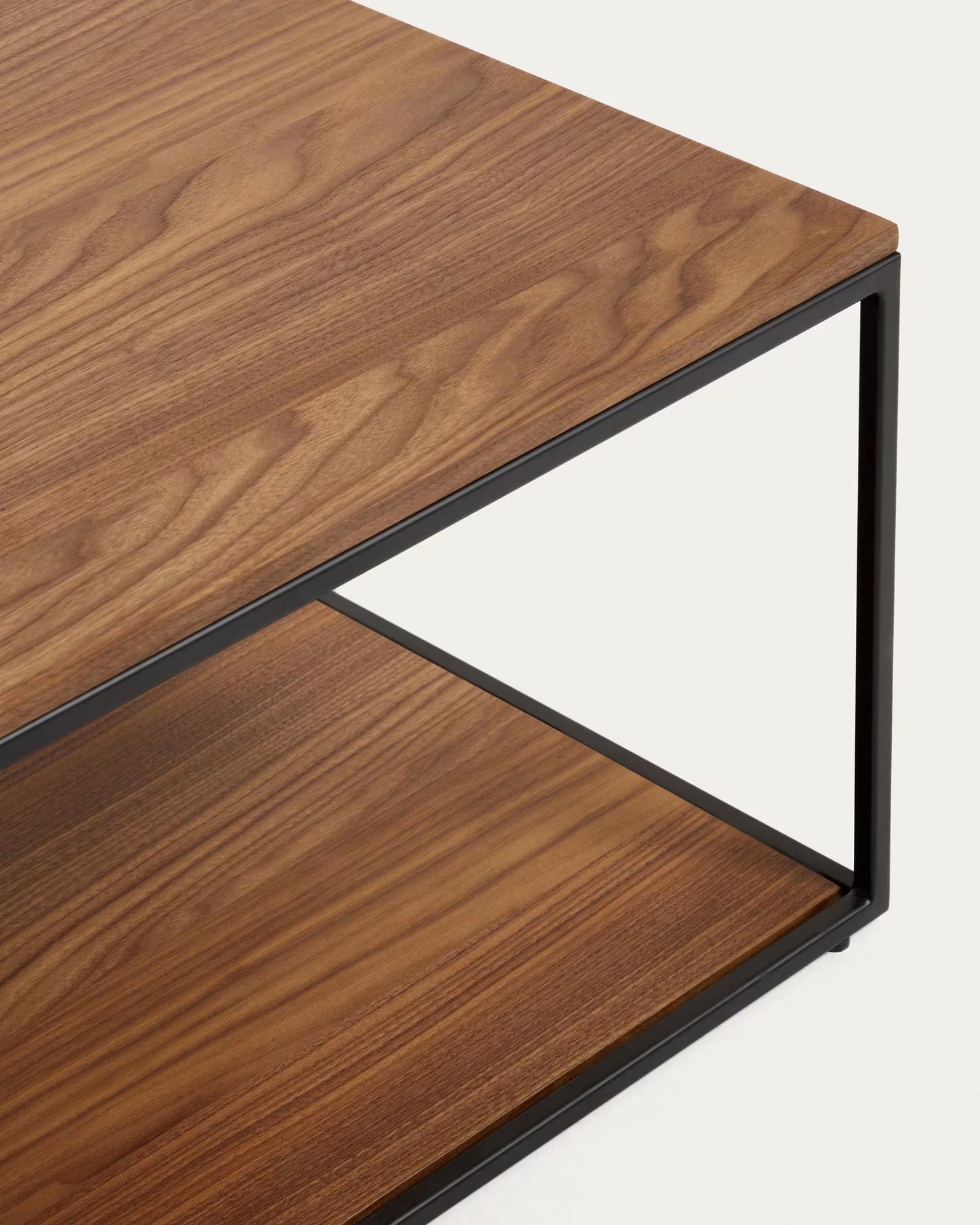 Fold coffee table with oak walnut veneer and paintedmetal structure, 110 x 60 cm FCT1-BB