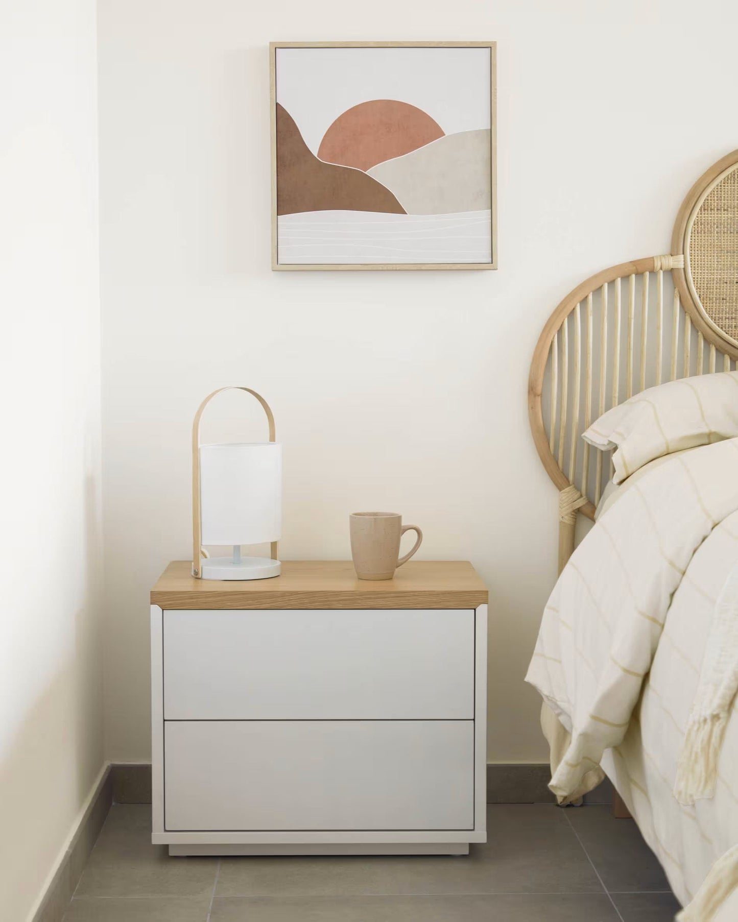 Loom Bedside Table (White)