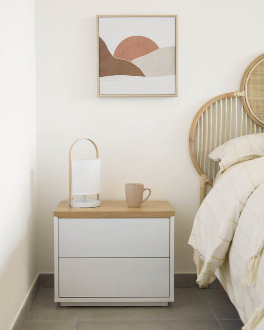 Loom Bedside Table (White)